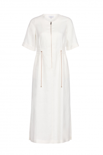 Biała sukienka z lnu