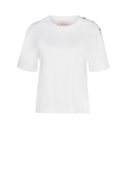 Biały t-shirt z bawełny
