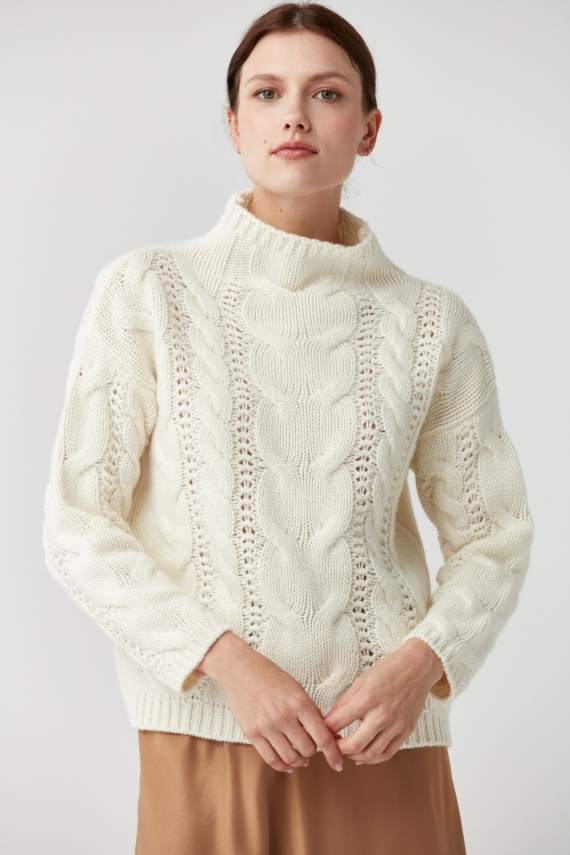 Sweter z kaszmirem i wełną merynosową