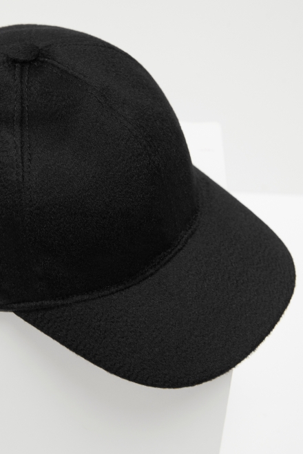 Kaszmirowa czapka z daszkiem czarny